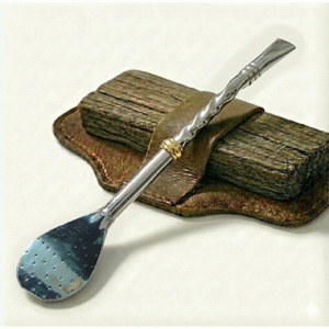 Bombillón de Alpaca Pico de Rey Cincelado - Calidad Premium: imagen 1